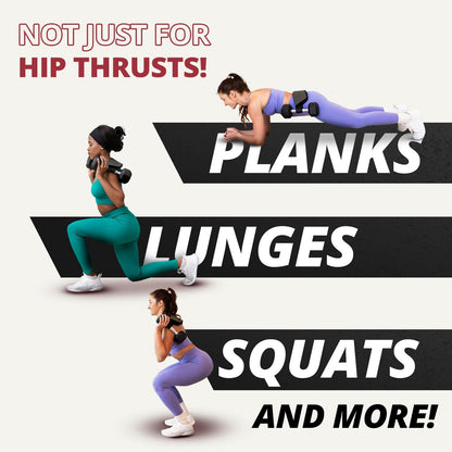 Bellabooty Hip Thrust Belt – Padded Exercise Belt for Dumbbells, Kettlebells & Plates - Urbizia