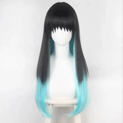 Bilibili Anime Demon Slayer Kimetsu No Yaiba – Tokitou Muichirou Cosplay Costume Uniform with Wig for Halloween Party