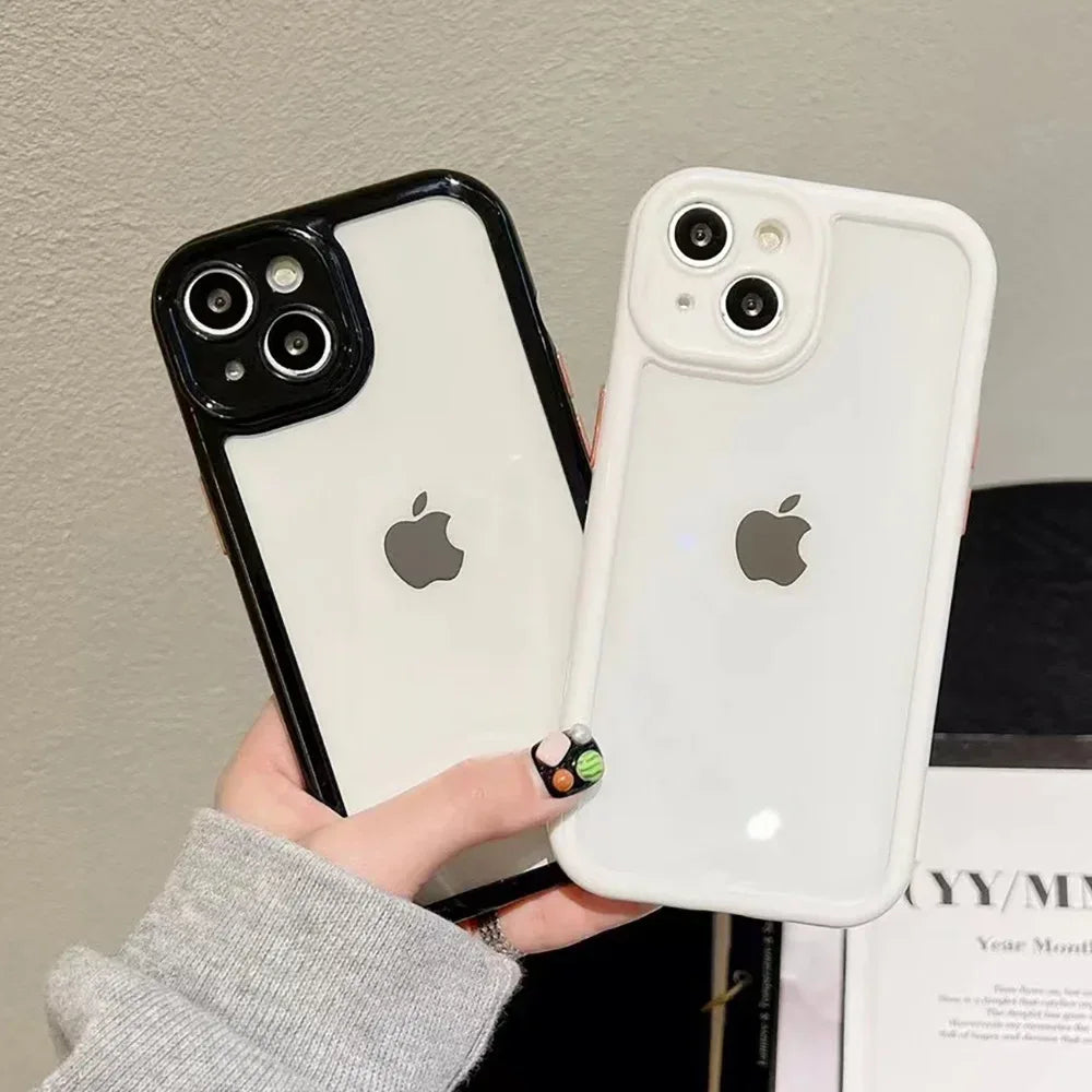 Candy Color iPhone Case Shockproof Transparent Cover