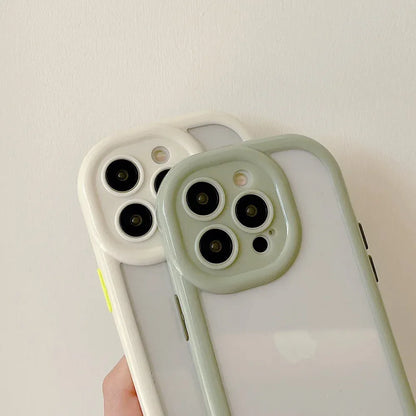 Candy Color iPhone Case Shockproof Transparent Cover