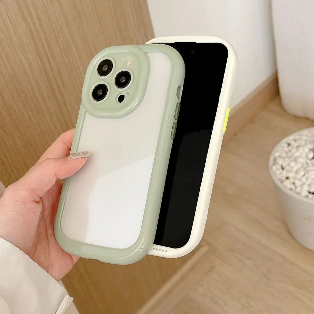 Candy Color iPhone Case Shockproof Transparent Cover