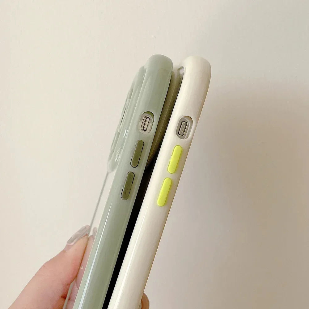 Candy Color iPhone Case Shockproof Transparent Cover