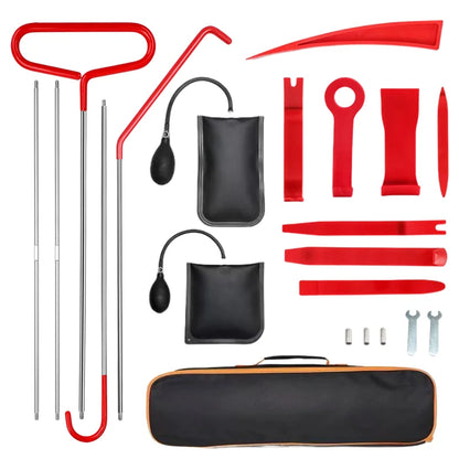 Car Door Tool Kit – 21/18 PCS Auto Window & Door Opening Repair Set with Air Pump