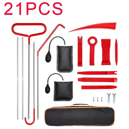 Car Door Tool Kit – 21/18 PCS Auto Window & Door Opening Repair Set with Air Pump