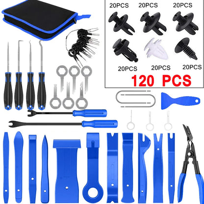 Car Door Trim Removal Pry Tool Kit – Dashboard & Audio Disassembly Repair Set (5 / 11 / 41 / 161 Pcs)