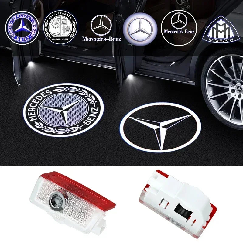 Car Door Welcome Logo Lights – 2Pcs LED Projector for Mercedes-Benz