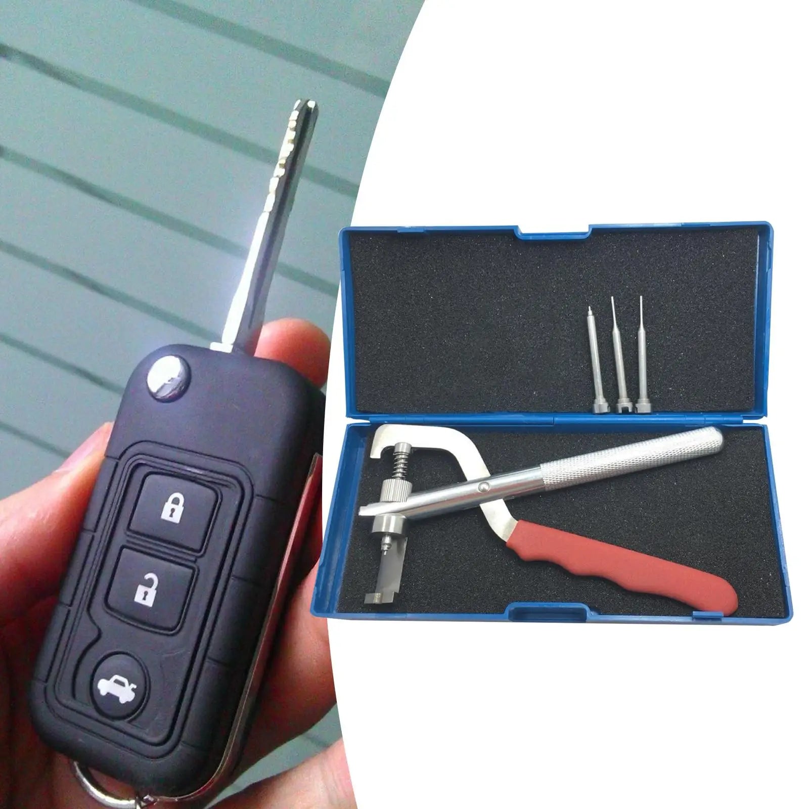 Car Folding Key Disassembly Tool – Pin Removal Clamp for Flip Key Repair
