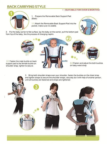 CdyBox Adjustable 4 Positions Baby Carrier – Pink - Urbizia