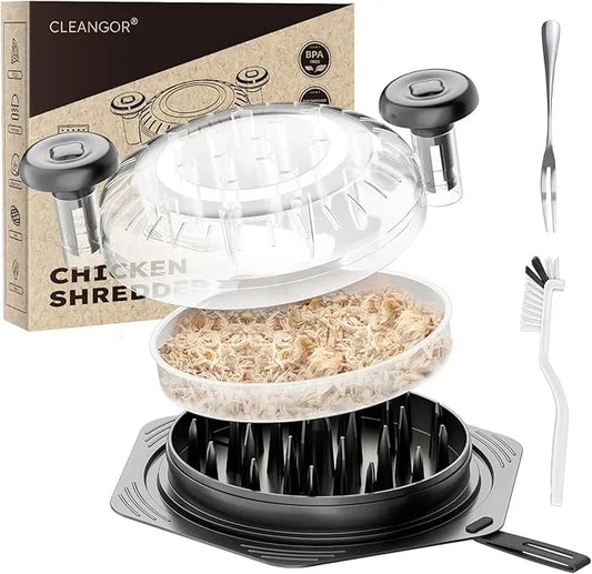 Chicken Shredder Tool Twist – Large BPA-Free Meat Grinder with Brush & Fork - Urbizia