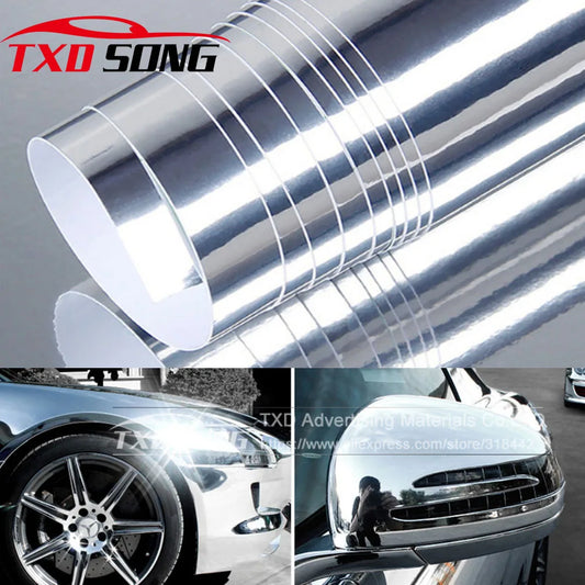 Chrome Mirror Vinyl Wrap Film – High Stretch Car Sticker Decal Sheet (10/20/30x152cm)