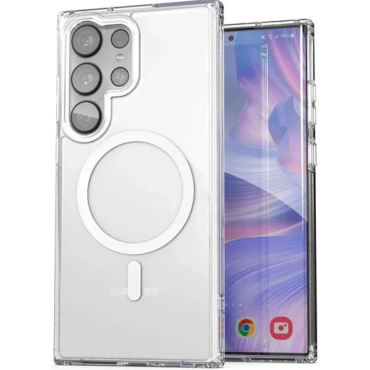 Clear Magnetic Case Samsung | Wireless Charging Ready