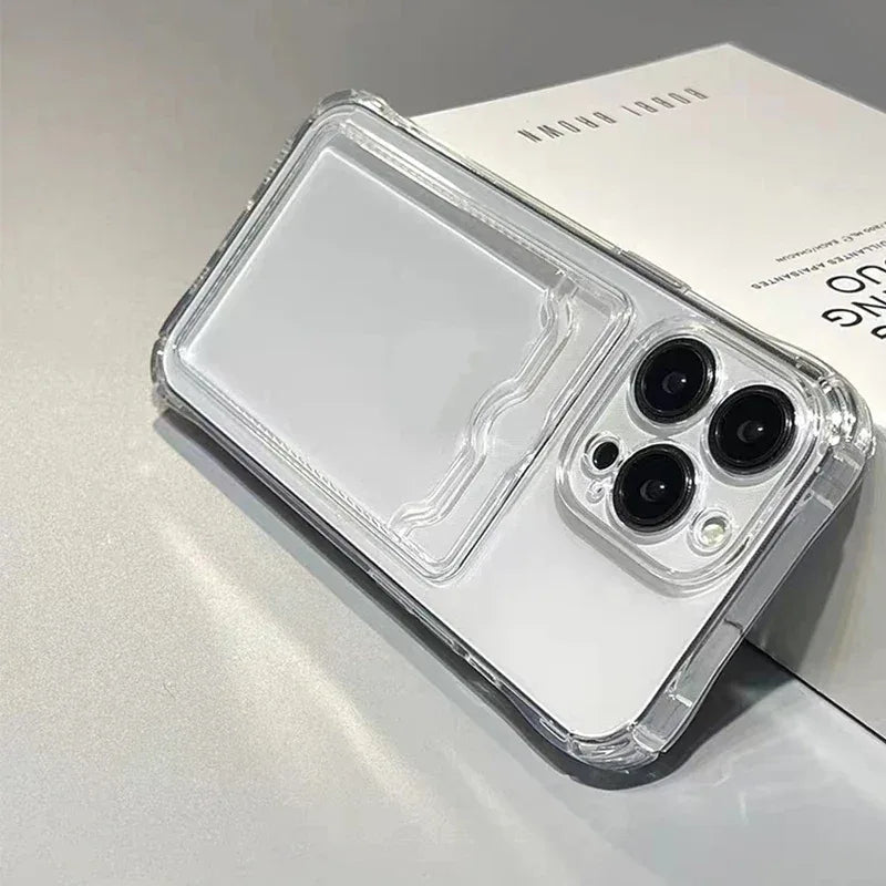 Clear Wallet Case for iPhone with Card Holder