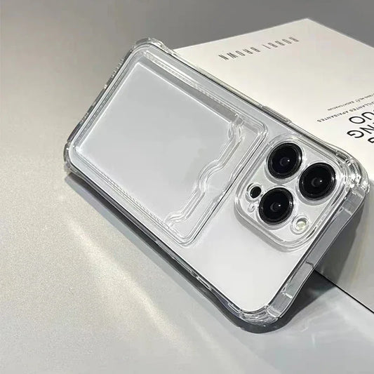 Clear Wallet Case for iPhone with Card Holder