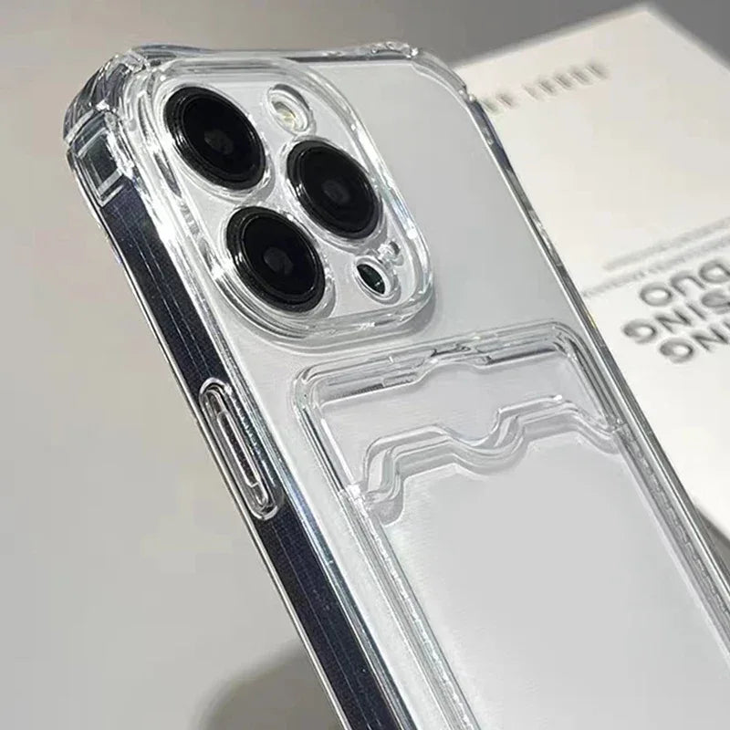 Clear Wallet Case for iPhone with Card Holder