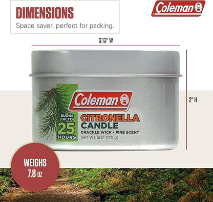 Coleman Pine Scented Citronella Candle - Urbizia