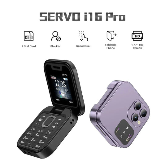 Compact Flip Phone – Dual SIM, FM Radio & Torch