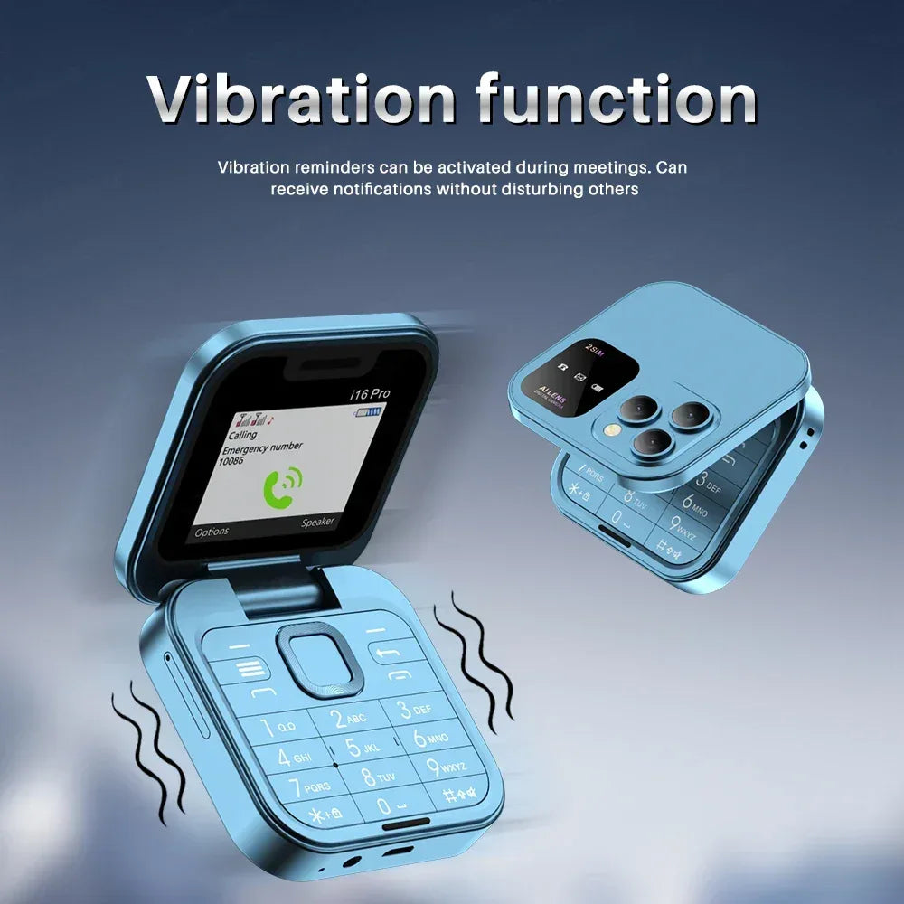 Compact Flip Phone – Dual SIM, FM Radio & Torch