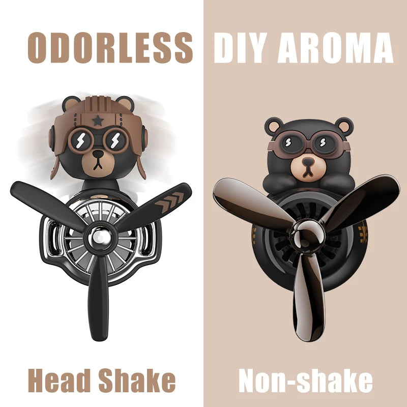 DIY Car Air Freshener – Pilot Bear Vent Clip Interior Decoration
