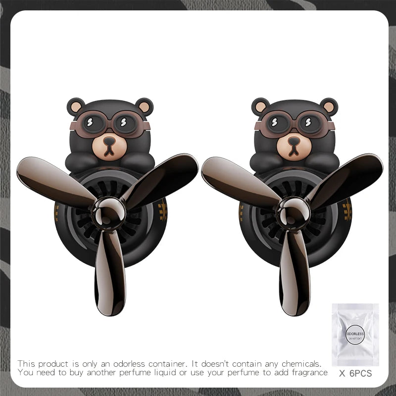 DIY Car Air Freshener – Pilot Bear Vent Clip Interior Decoration