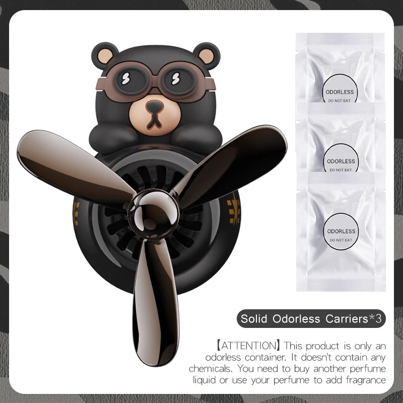 DIY Car Air Freshener – Pilot Bear Vent Clip Interior Decoration