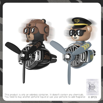 DIY Car Air Freshener – Pilot Bear Vent Clip Interior Decoration