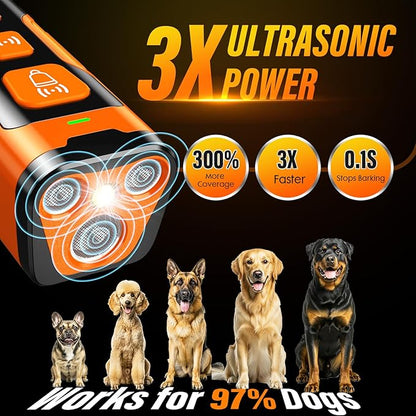 Dog Bark Deterrent Device – Ultrasonic Anti-Barking Training Tool with 6 Modes & Rechargeable Design - Urbizia