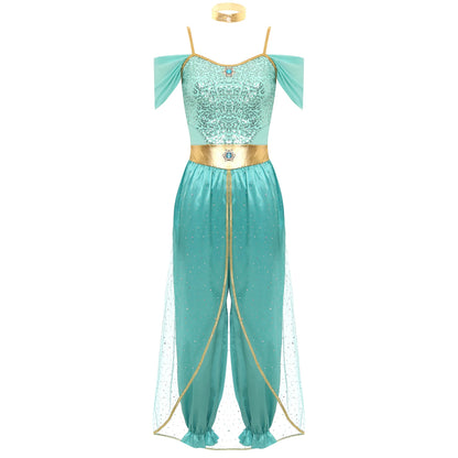 Festival Arabian Princess Costume – Bollywood Jasmine Dance Outfit