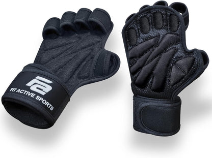 Fit Active Sports Ventilated Weight Lifting Gloves with Wrist Wraps – Men & Women - Urbizia