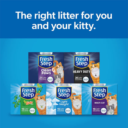 Fresh Step Advanced Clumping Cat Litter with Febreze & Gain Scent – 37 lbs, Odor Control Multi-Cat Formula - Urbizia