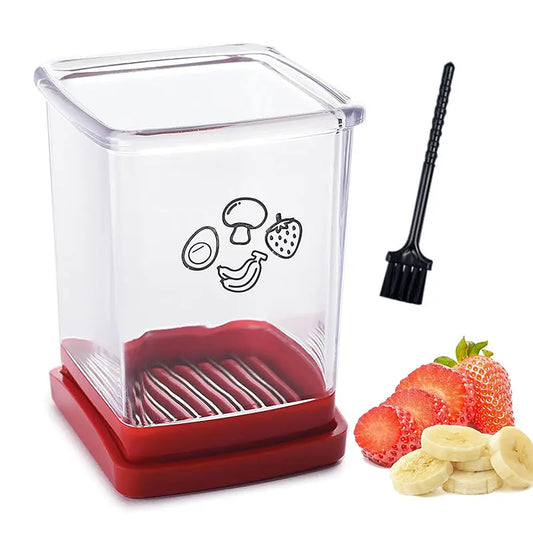 Fruit Speed Cup Slicer – Push Plate Egg, Strawberry & Banana Cutter