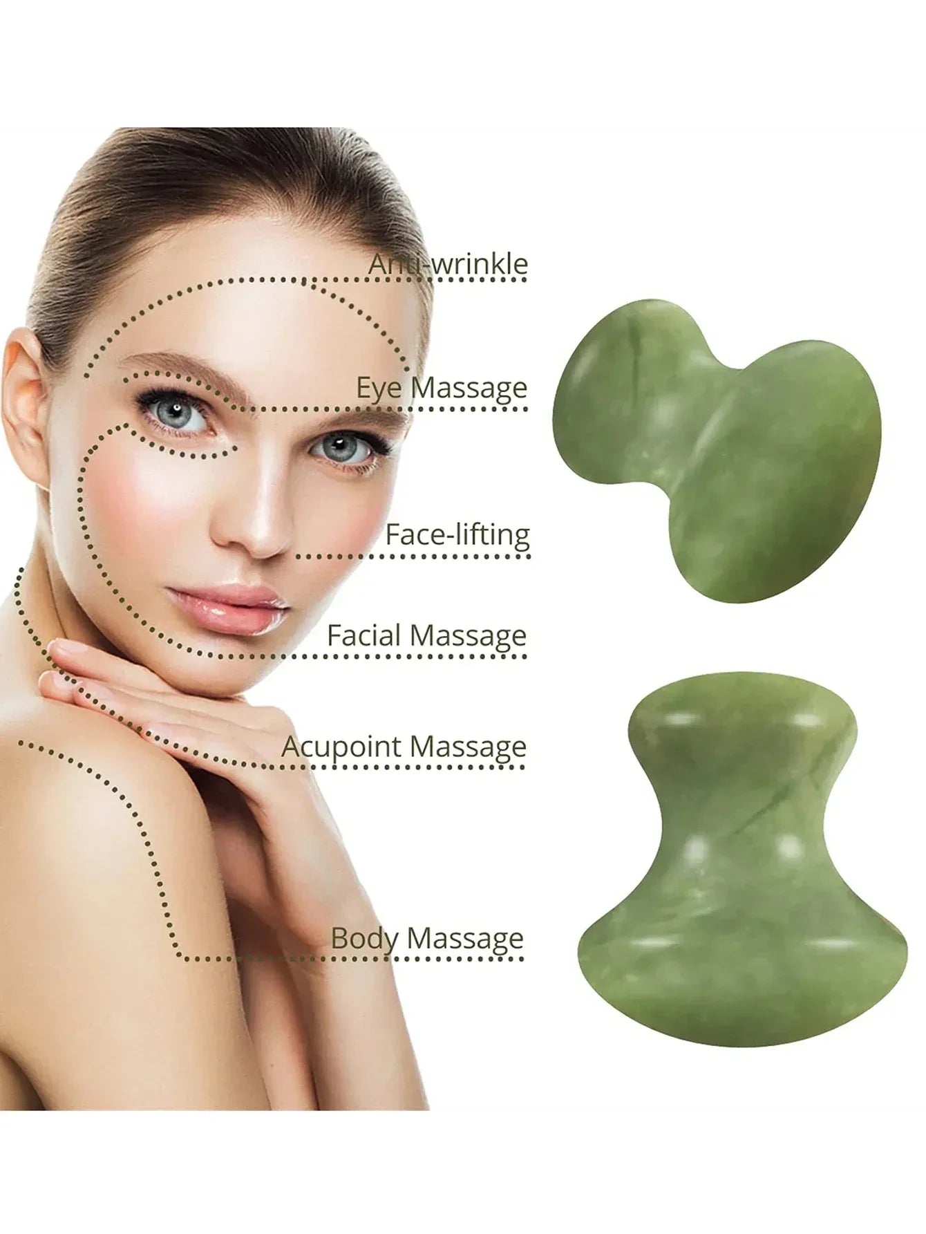 Green Quartz Facial Roller – Lifting & Skin Massage Tool