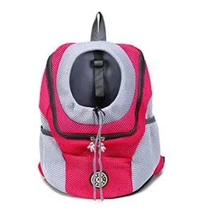 Outdoor Pet Dog Carrier Bag Portable Travel Backpack Front Bag Double Shoulder Mesh Backpack Head Carrying Bags For Cat - Urbizia