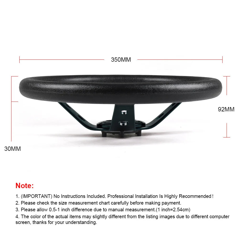 14inch 350mm PU Leather Car Racing Steering Wheel Aluminum Alloy Deep Corn Dish Sport Drifting Steering Wheels Universal
