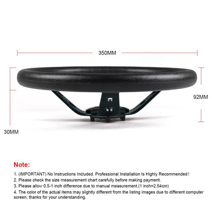 14inch 350mm PU Leather Car Racing Steering Wheel Aluminum Alloy Deep Corn Dish Sport Drifting Steering Wheels Universal