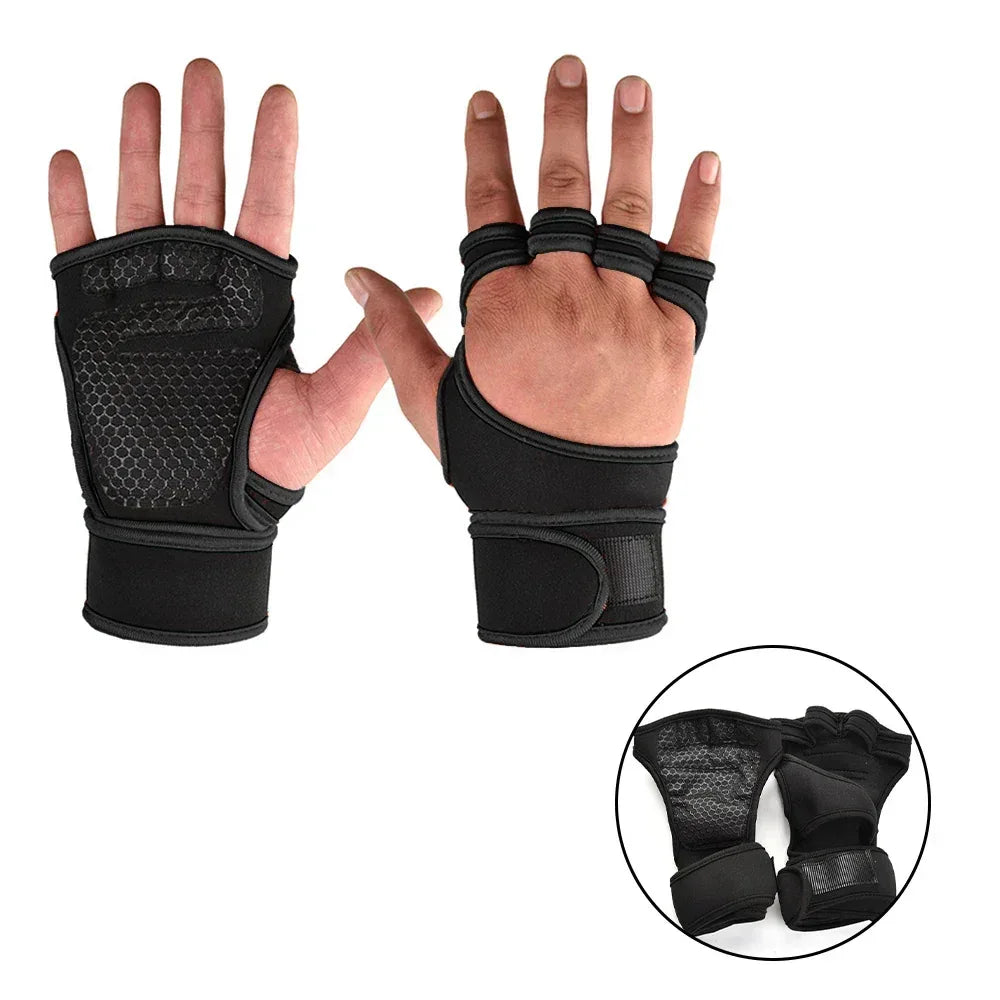 Training Sport Gloves for Men Women Workout Gloves Fitness Body Building Weightlifting Gym Hand Wrist Palm Protector Gloves - Urbizia