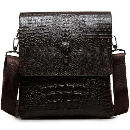 Luxury Brand Messenger Bag Men Leather Business Alligator Shoulder Bag Male Casual Satchel Crocodile Grain Crossbody Bag For Men