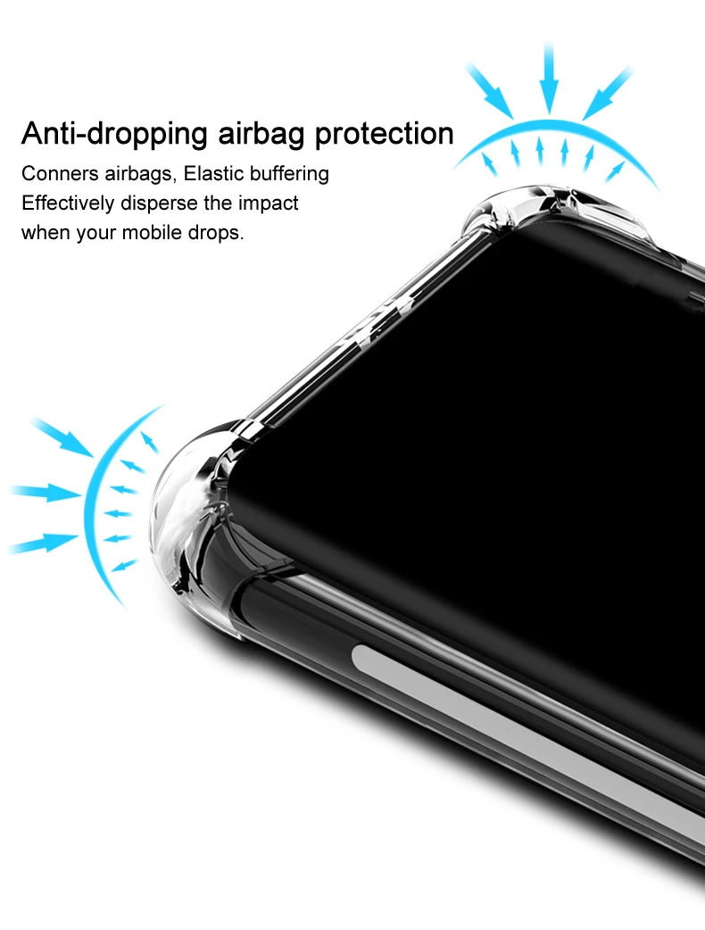 Air Cushion Shockproof Case for Samsung Galaxy S25 S23 S24 Ultra Silicone TPU Cover for Samsung Note20 S20 FE S22 Plus S21 Ultra