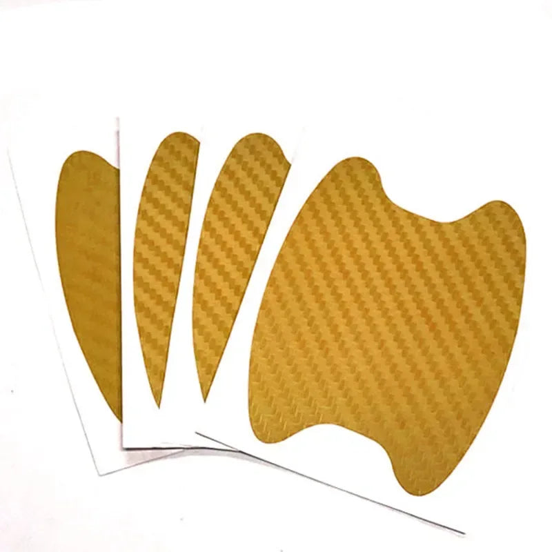4-Piece Carbon Fiber Car Door Handle Protective Stickers - Urbizia
