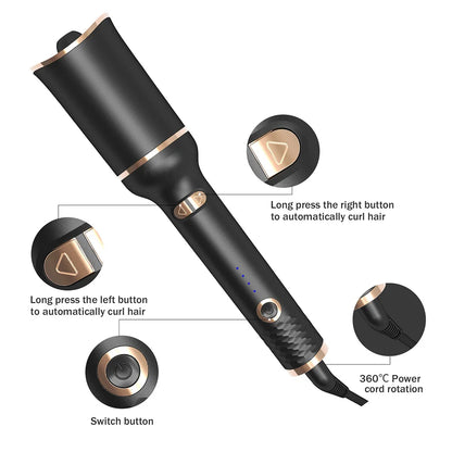 Auto Rotating Ceramic Hair Curler - Urbizia