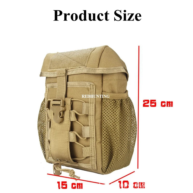 Tactical Pouch CS Dump Drop Pouch Outdooer Utility Pouch Bag Waterproof 1000D Nylon Folding Molle Dump Bag for Outdoor Hiking