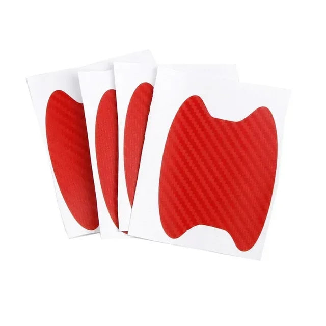 4-Piece Carbon Fiber Car Door Handle Protective Stickers - Urbizia