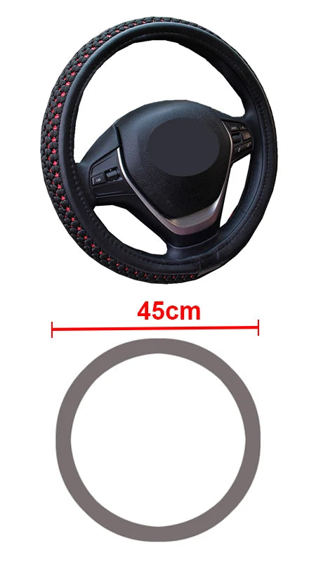 Car Steering Wheel Cover Wrap Volant Ice Silk Truck Lorry Bus Non-slip Diameters For 36 38 40 42 45 47 50 CM Auto Accessories