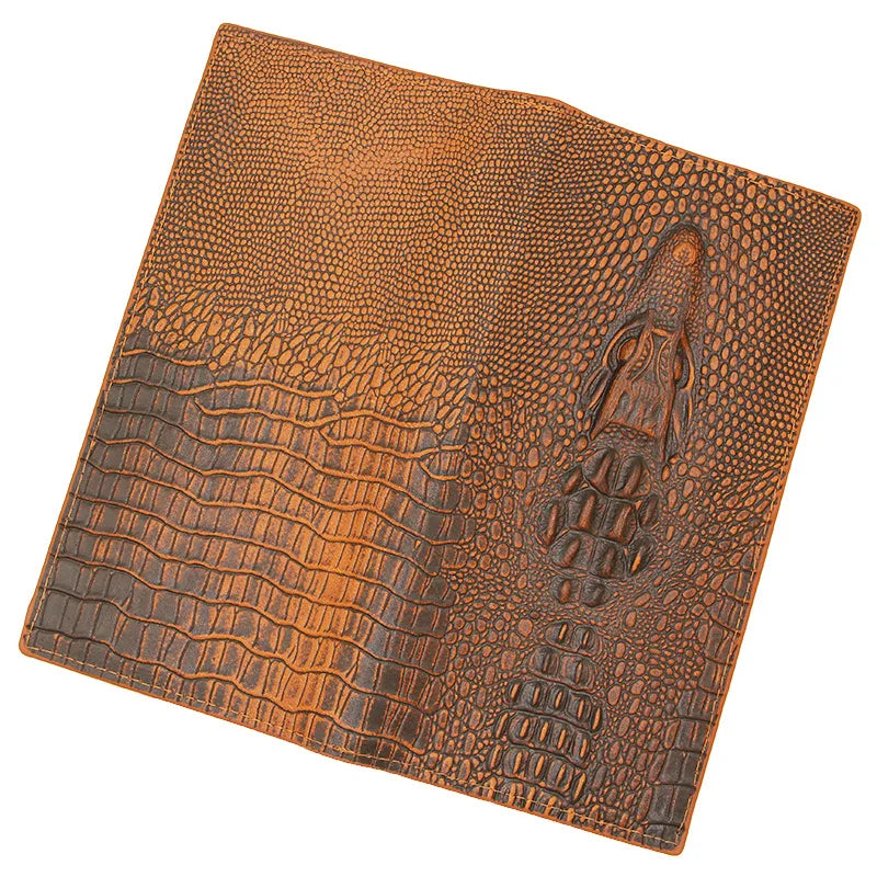 Men's Wallets Alligators Carteras Thin Mens Wallet PU Leather Clutch Made of Crocodile Pattern Long Purse Portafoglio Uomo