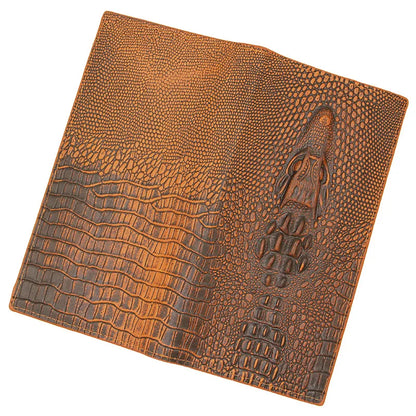 Men's Wallets Alligators Carteras Thin Mens Wallet PU Leather Clutch Made of Crocodile Pattern Long Purse Portafoglio Uomo