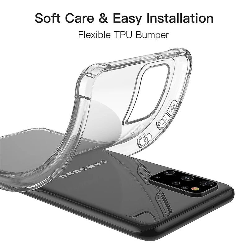 Air Cushion Shockproof Case for Samsung Galaxy S25 S23 S24 Ultra Silicone TPU Cover for Samsung Note20 S20 FE S22 Plus S21 Ultra