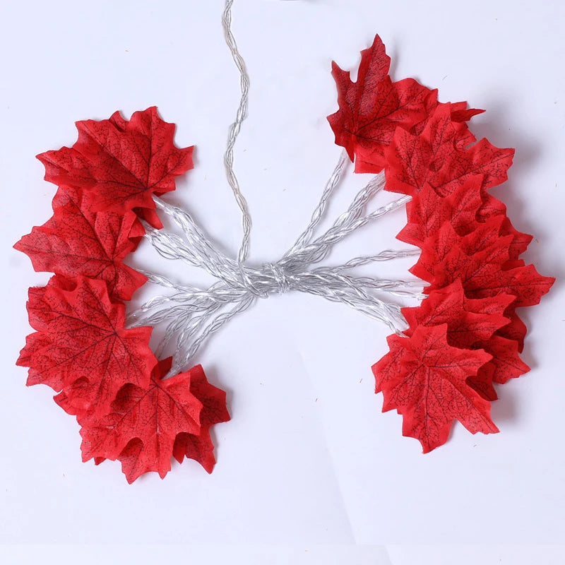 Maple Leaf LED Light String Garland