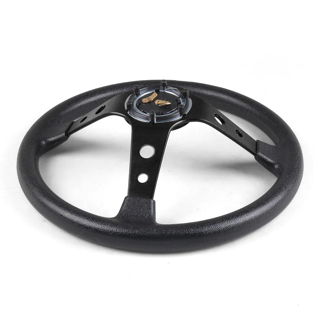 14inch 350mm PU Leather Car Racing Steering Wheel Aluminum Alloy Deep Corn Dish Sport Drifting Steering Wheels Universal