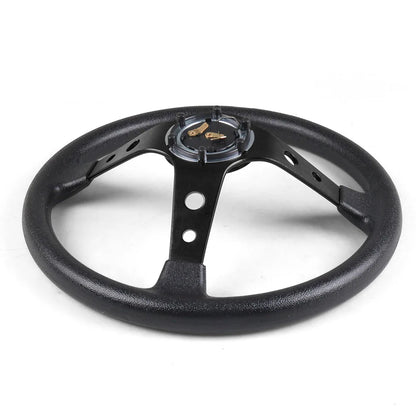 14inch 350mm PU Leather Car Racing Steering Wheel Aluminum Alloy Deep Corn Dish Sport Drifting Steering Wheels Universal