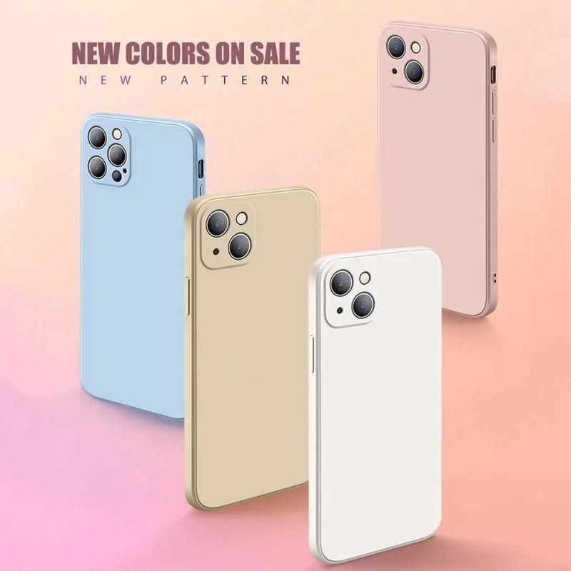 Shockproof Liquid Silicone Case for iPhone Slim TPU Cover