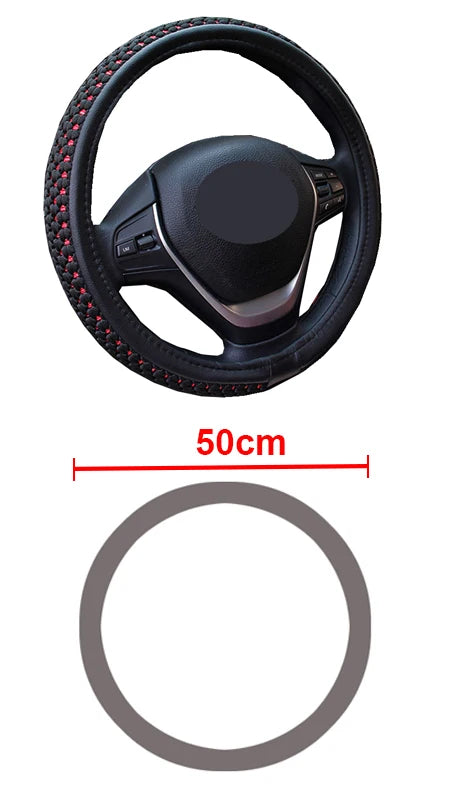 Car Steering Wheel Cover Wrap Volant Ice Silk Truck Lorry Bus Non-slip Diameters For 36 38 40 42 45 47 50 CM Auto Accessories